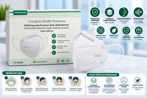 Mascarilla KN95 adulto desechable caja 10 unidades